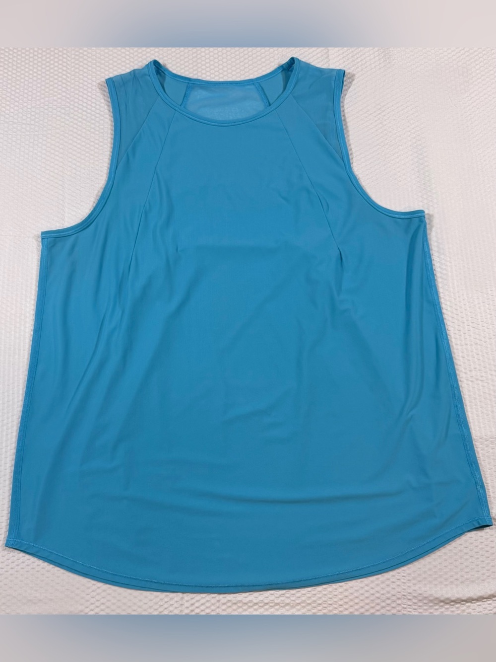 Lululemon Sculpt Tank Top Pleated Women’s 10 Bright Blue Running Workout